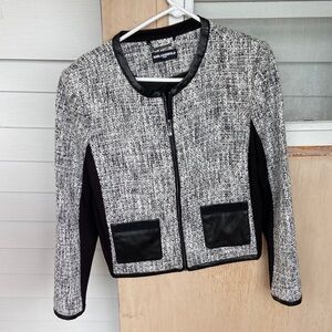 Karl Lagerfeld Monochrome Tweed Women's Blazer